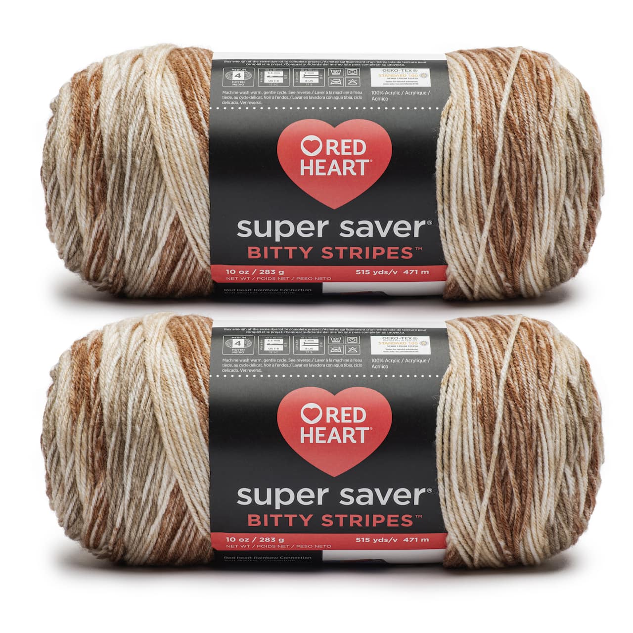 2 Pack Red Heart® Super Saver® Bitty Stripes™ Yarn